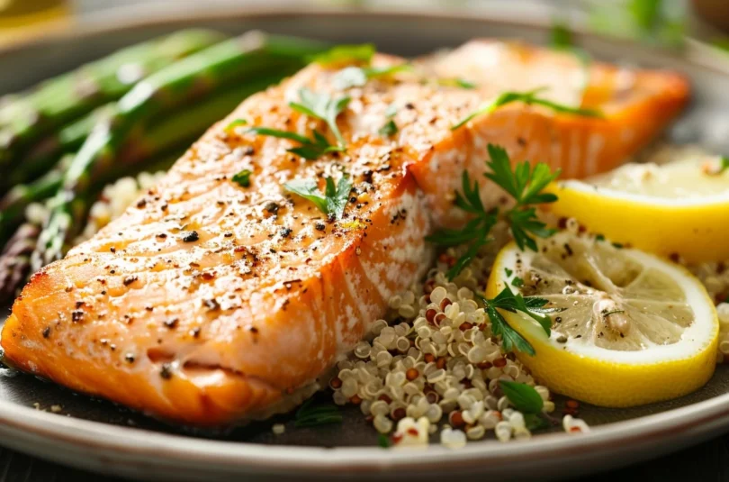 Grilled Salmon with Quinoa